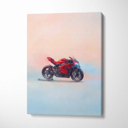 Ducati Superleggera V4 Inspired Canvas Art, Sport Bike Wall Art & Racing Enthusiast Gift