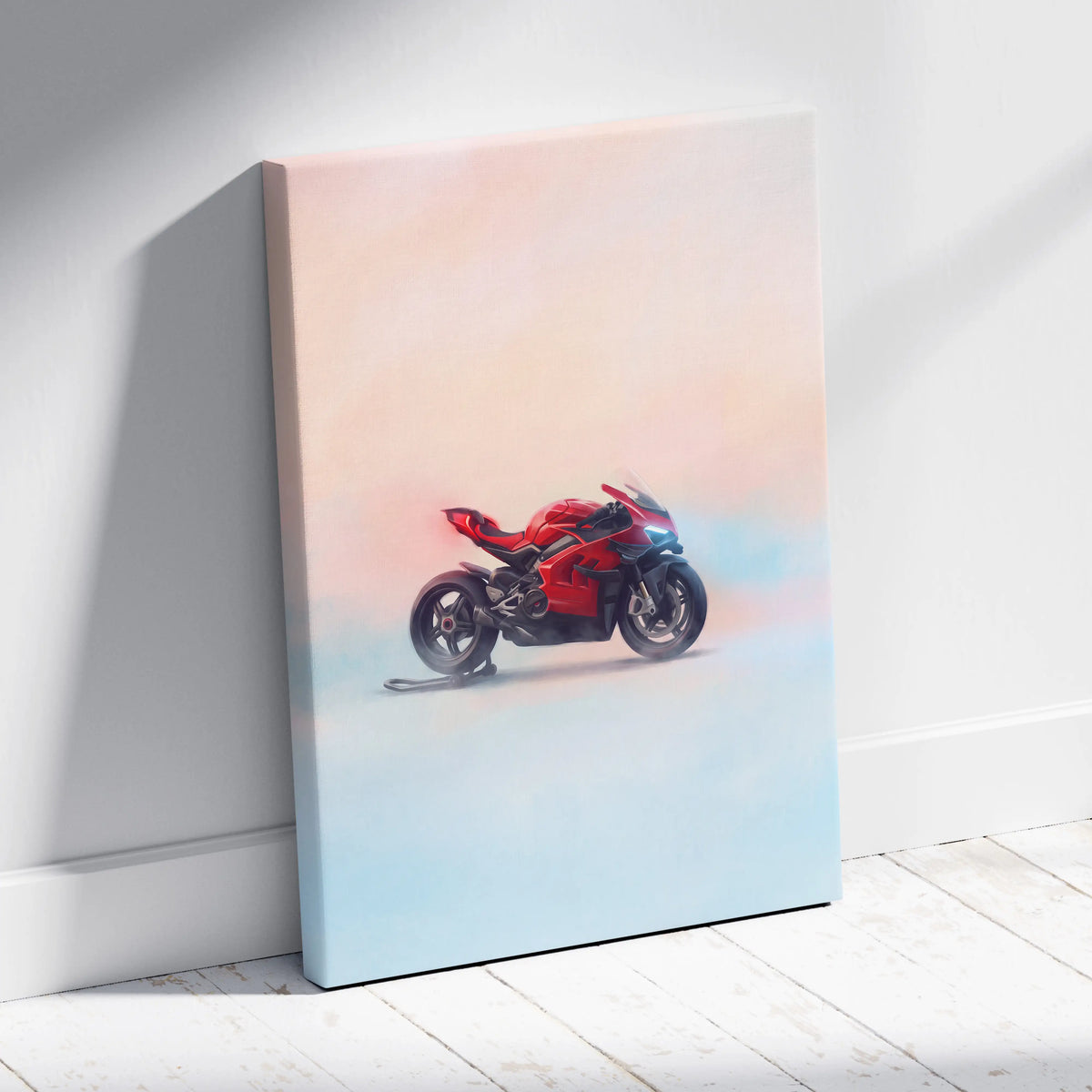 Ducati Superleggera V4 Inspired Canvas Art, Sport Bike Wall Art & Racing Enthusiast Gift