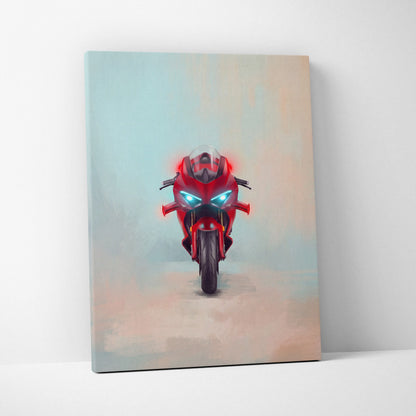 Ducati Panigale V4R Inspired Supersport Wall Art, Italian Superbike Canvas Print & Racing Decor