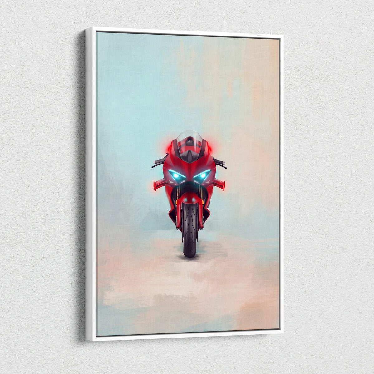 Ducati Panigale V4R Inspired Supersport Wall Art, Italian Superbike Canvas Print & Racing Decor