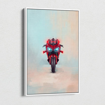 Ducati Panigale V4R Inspired Supersport Wall Art, Italian Superbike Canvas Print & Racing Decor