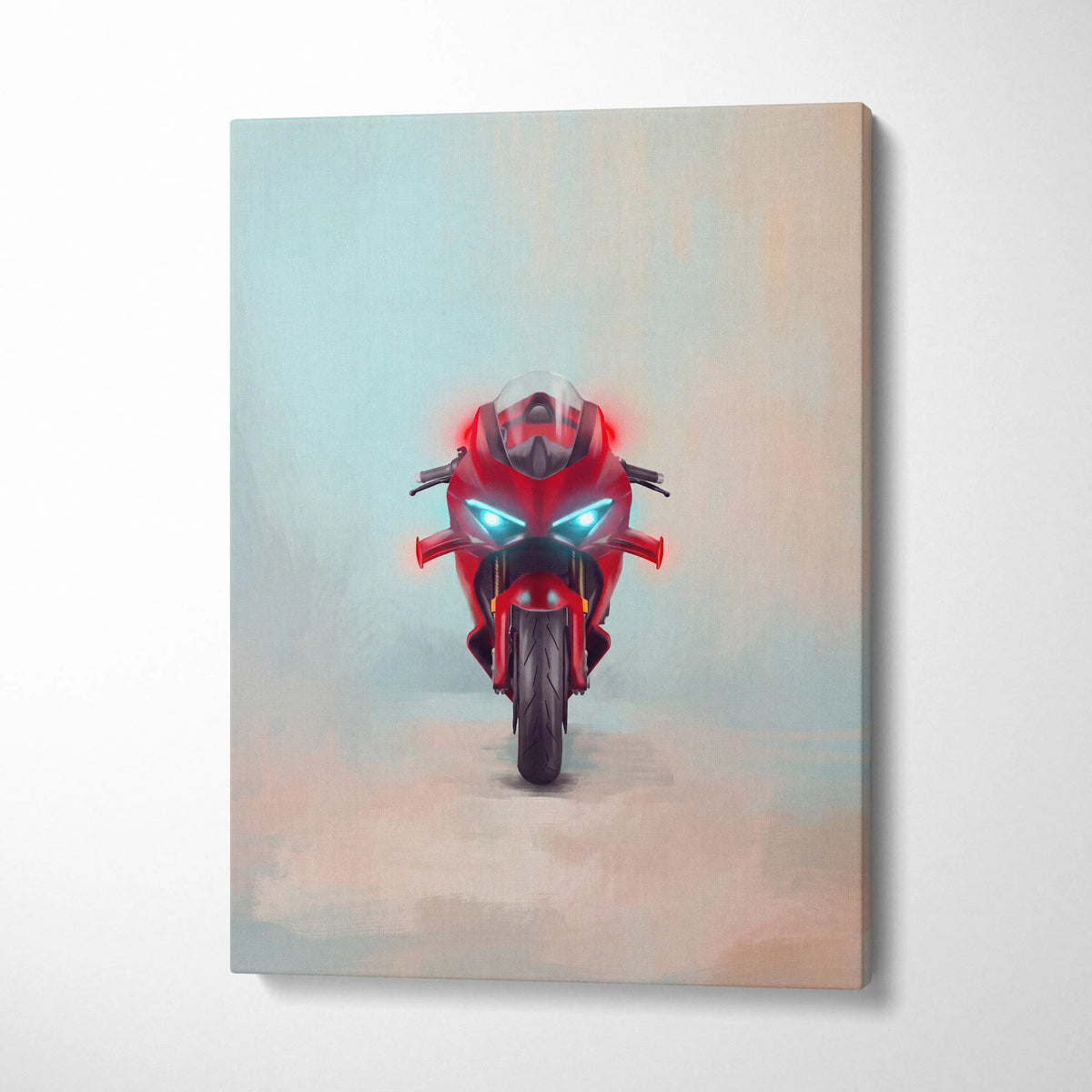 Ducati Panigale V4R Inspired Supersport Wall Art, Italian Superbike Canvas Print & Racing Decor