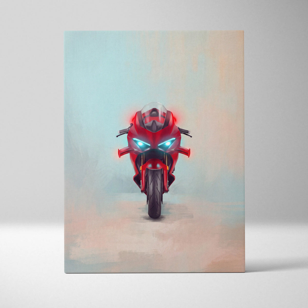 Ducati Panigale V4R Inspired Supersport Wall Art, Italian Superbike Canvas Print & Racing Decor