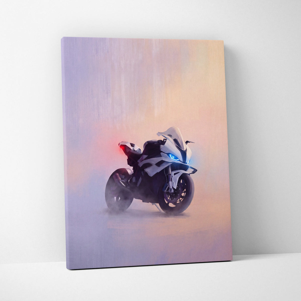 BMW S1000RR Inspired Sport Bike Wall Art, Canvas Art & Track Superbike Decor