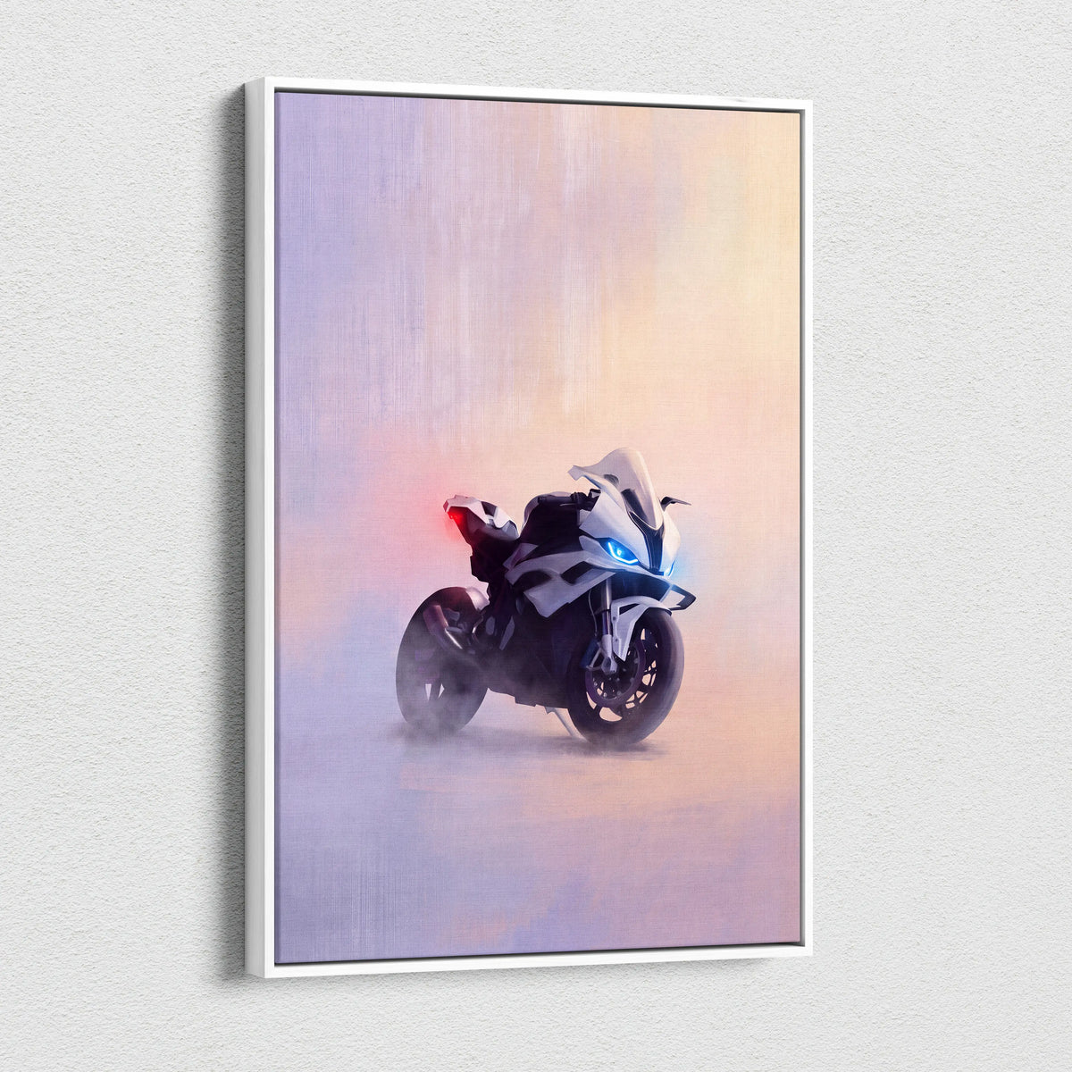 BMW S1000RR Inspired Sport Bike Wall Art, Canvas Art & Track Superbike Decor