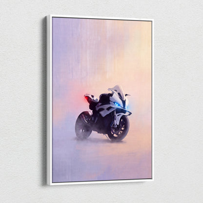 BMW S1000RR Inspired Sport Bike Wall Art, Canvas Art & Track Superbike Decor