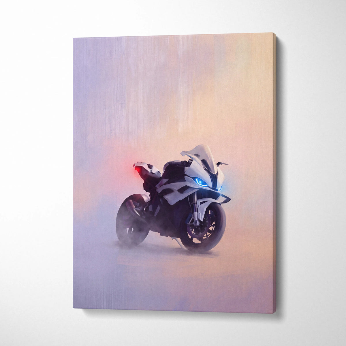 BMW S1000RR Inspired Sport Bike Wall Art, Canvas Art & Track Superbike Decor