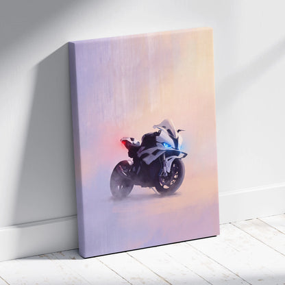 BMW S1000RR Inspired Sport Bike Wall Art, Canvas Art & Track Superbike Decor