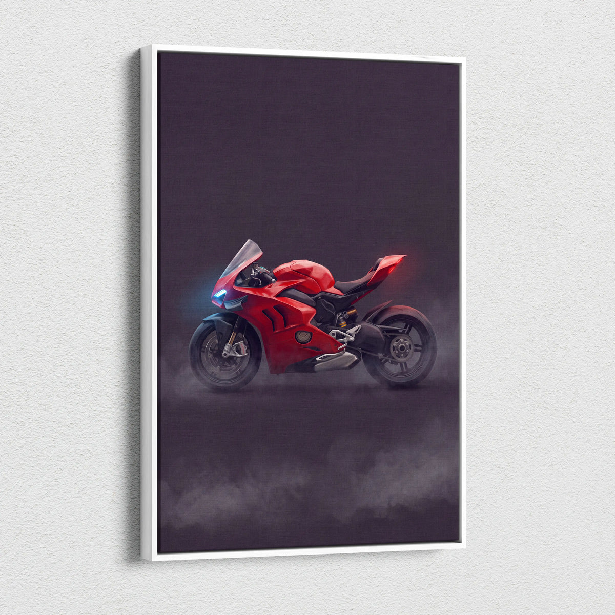 Ducati Panigale V4S Inspired Motorcycle Wall Art, Track Weapon Canvas and Racing Fan Gift