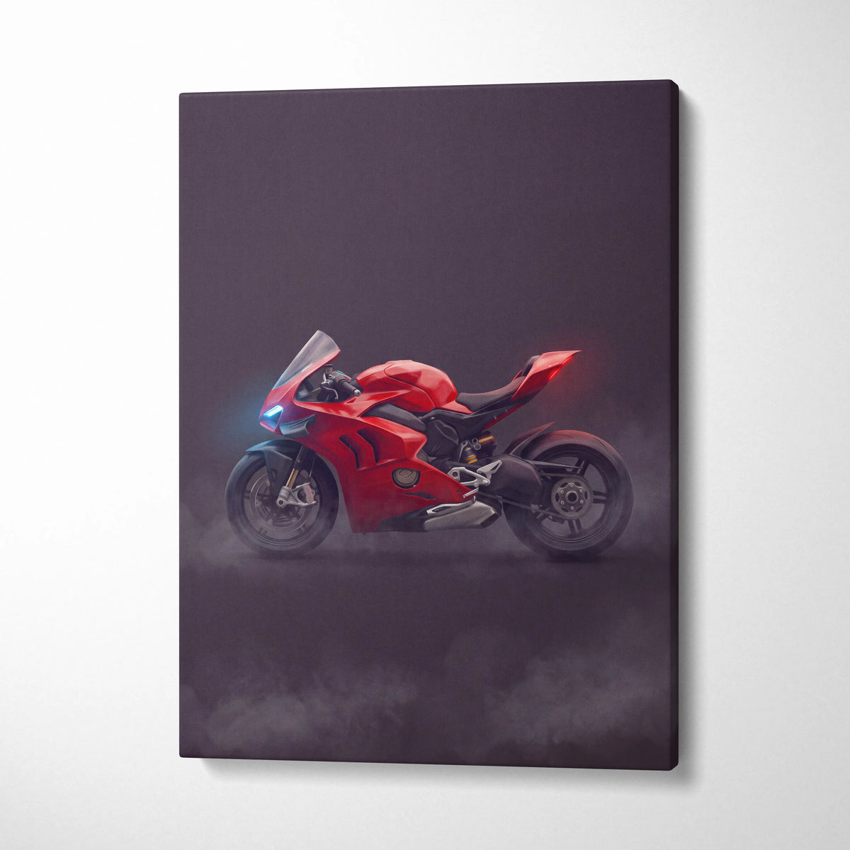 Ducati Panigale V4S Inspired Motorcycle Wall Art, Track Weapon Canvas and Racing Fan Gift