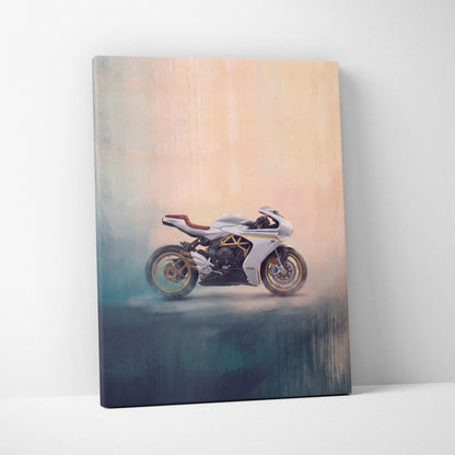 MV Agusta Superveloce Inspired Supersport Wall Art, Italian Superbike Canvas & Garage Poster