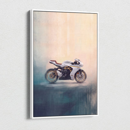 MV Agusta Superveloce Inspired Supersport Wall Art, Italian Superbike Canvas & Garage Poster