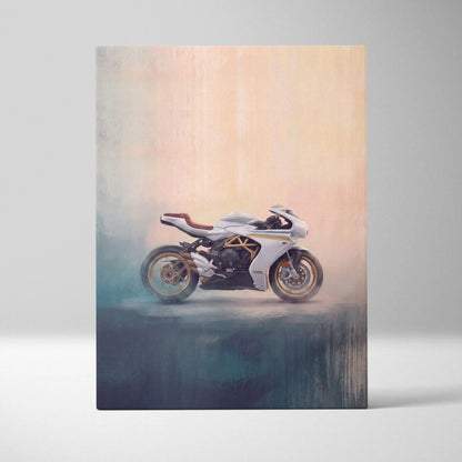 MV Agusta Superveloce Inspired Supersport Wall Art, Italian Superbike Canvas & Garage Poster