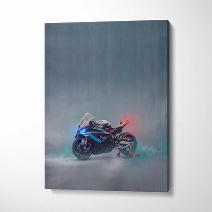 BMW M1000RR Inspired Canvas Art, Supersport Wall Art & Racing Enthusiast Decor