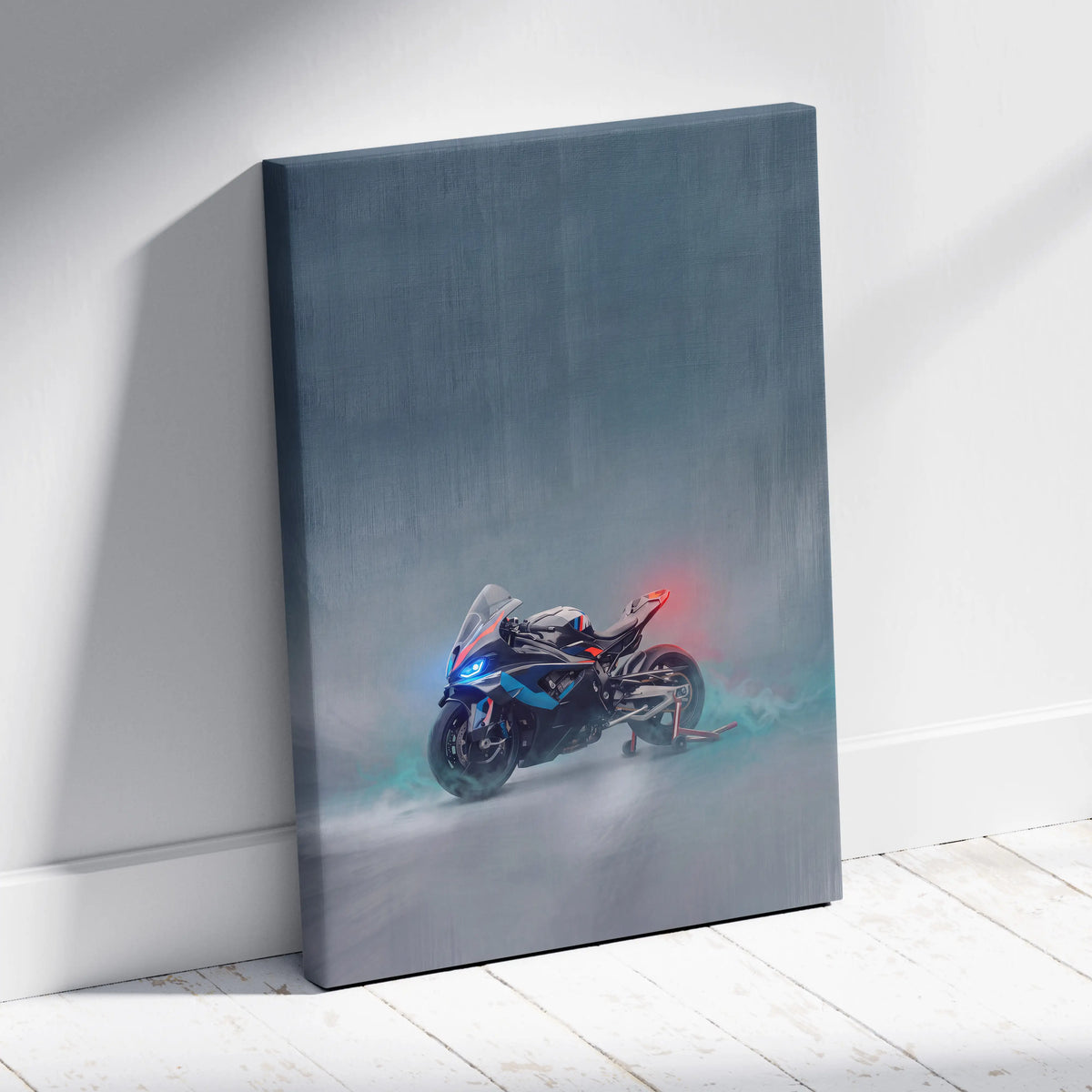 BMW M1000RR Inspired Canvas Art, Supersport Wall Art & Racing Enthusiast Decor
