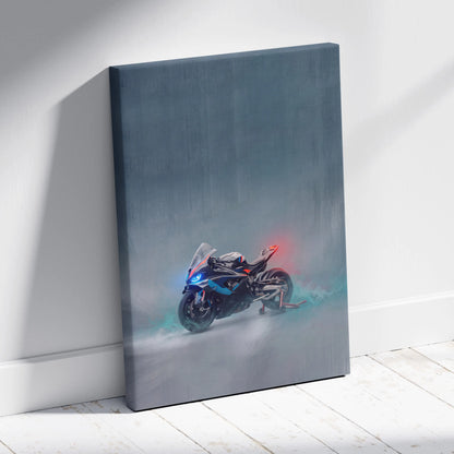 BMW M1000RR Inspired Canvas Art, Supersport Wall Art & Racing Enthusiast Decor