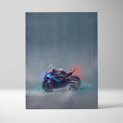 BMW M1000RR Inspired Canvas Art, Supersport Wall Art & Racing Enthusiast Decor