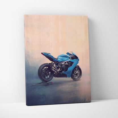 MV Agusta F3 Inspired Canvas Art, Italian Superbike Poster and Garage Decor