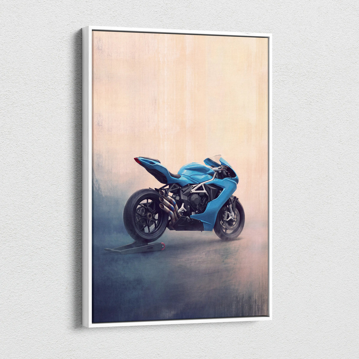MV Agusta F3 Inspired Canvas Art, Italian Superbike Poster and Garage Decor