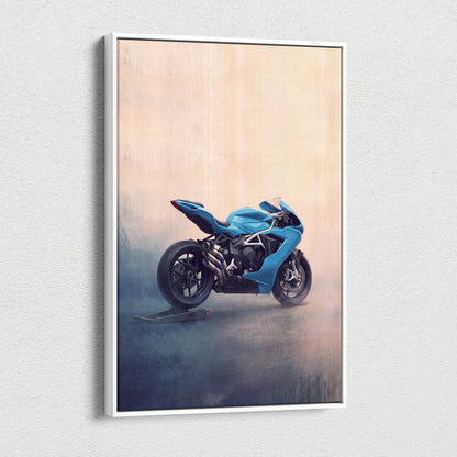 MV Agusta F3 Inspired Canvas Art, Italian Superbike Poster and Garage Decor