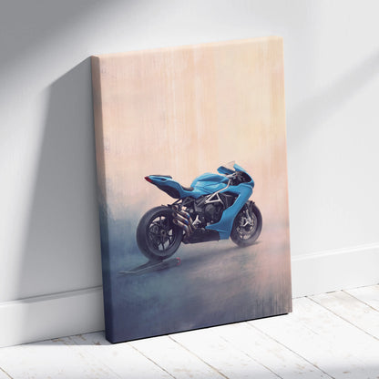 MV Agusta F3 Inspired Canvas Art, Italian Superbike Poster and Garage Decor