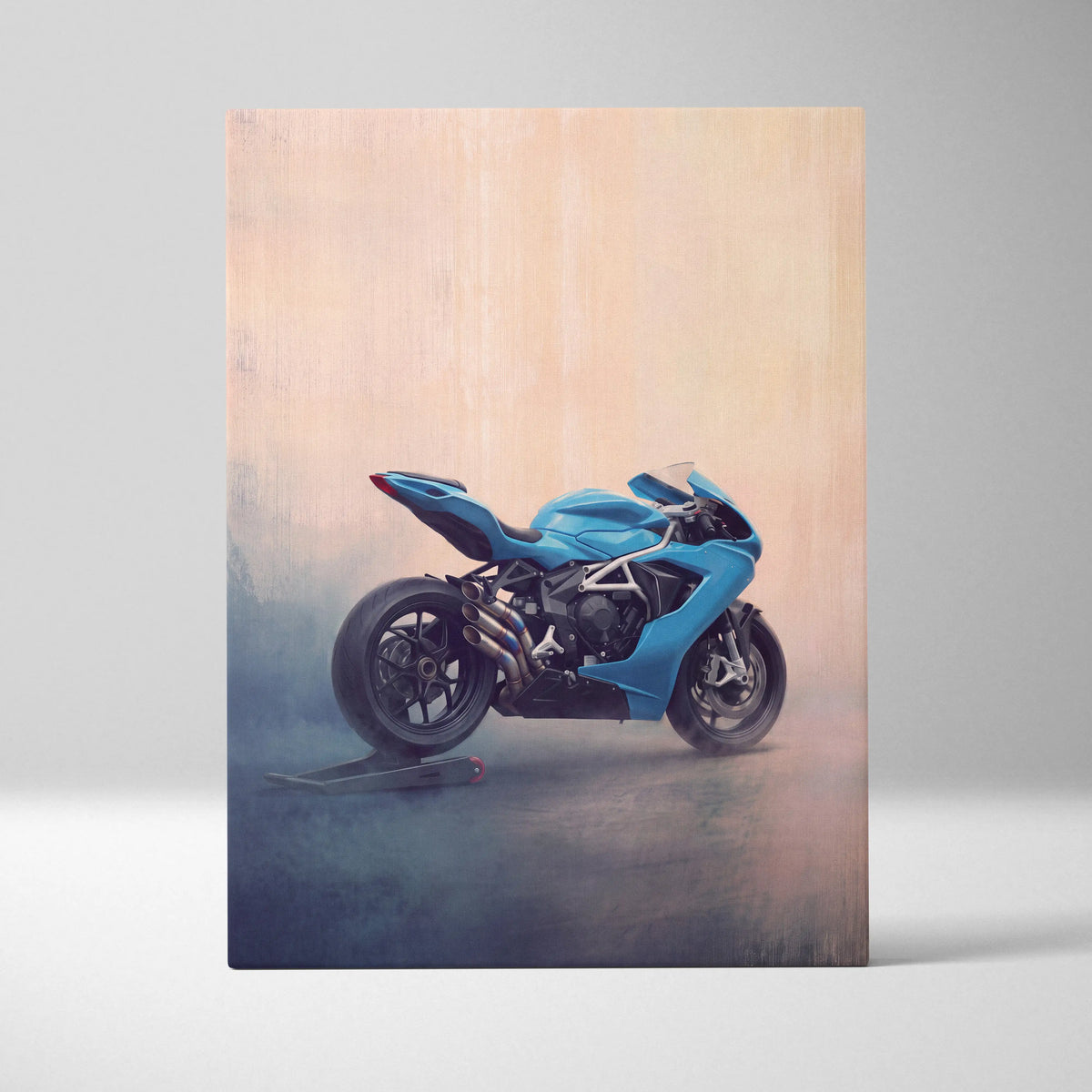 MV Agusta F3 Inspired Canvas Art, Italian Superbike Poster and Garage Decor