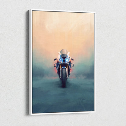 BMW S1000RR Inspired Supersport Wall Art, Superbike Canvas Print & Garage Decor