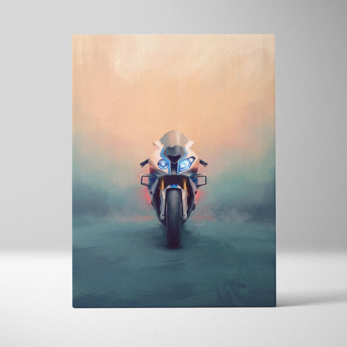 BMW S1000RR Inspired Supersport Wall Art, Superbike Canvas Print & Garage Decor