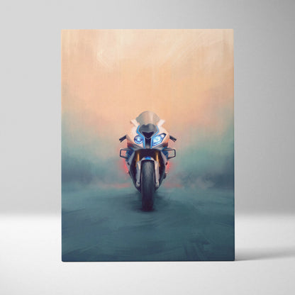 BMW S1000RR Inspired Supersport Wall Art, Superbike Canvas Print & Garage Decor