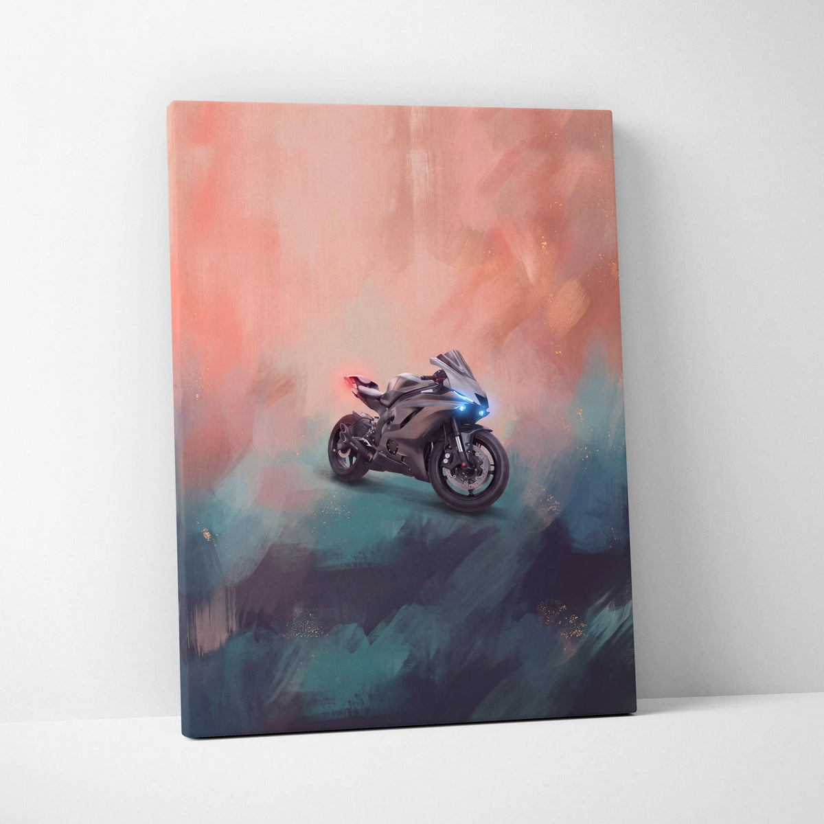 Yamaha R6 Inspired Sport Bike Wall Art, Canvas Art, Track Racing Decor & Garage Print