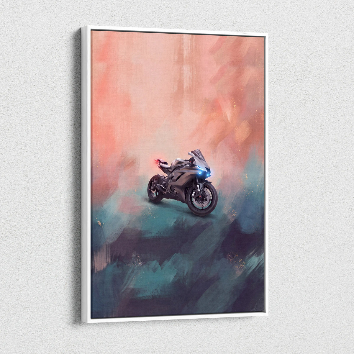 Yamaha R6 Inspired Sport Bike Wall Art, Canvas Art, Track Racing Decor & Garage Print