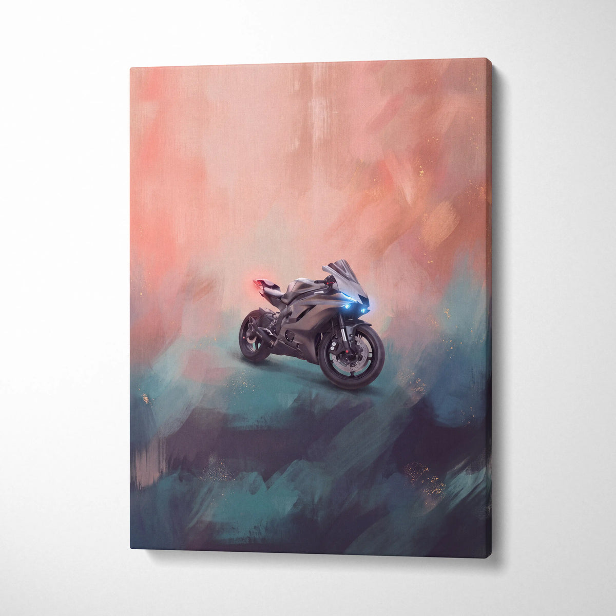 Yamaha R6 Inspired Sport Bike Wall Art, Canvas Art, Track Racing Decor & Garage Print