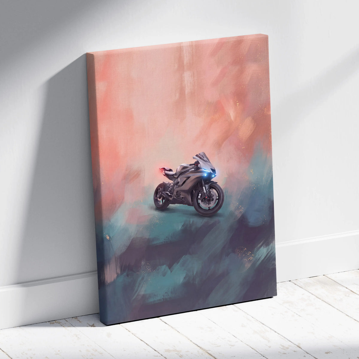Yamaha R6 Inspired Sport Bike Wall Art, Canvas Art, Track Racing Decor & Garage Print