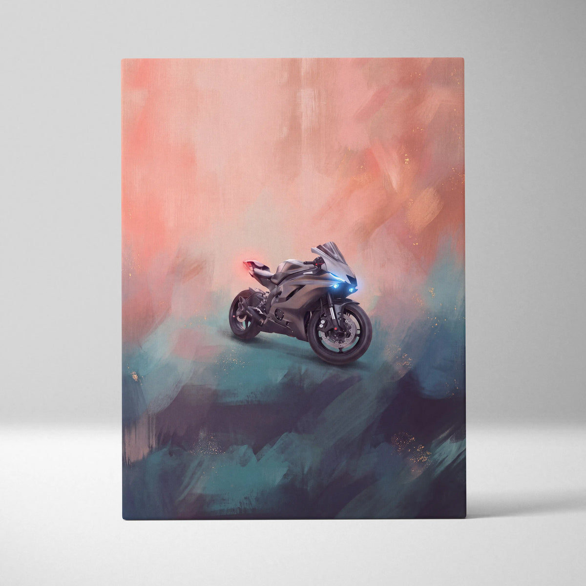 Yamaha R6 Inspired Sport Bike Wall Art, Canvas Art, Track Racing Decor & Garage Print