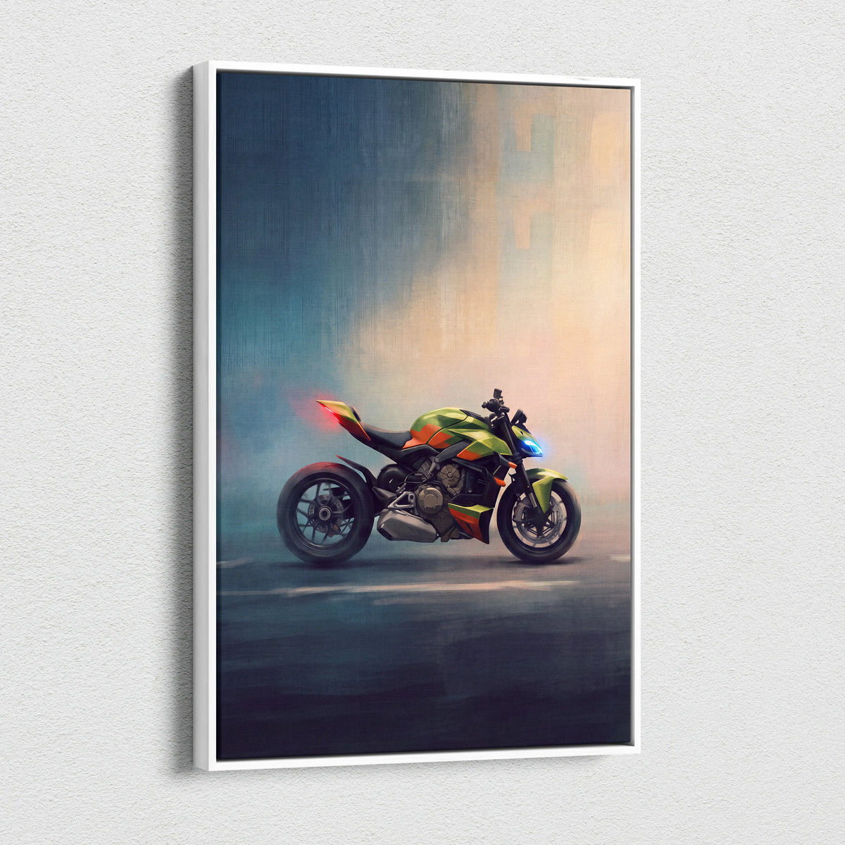 Ducati Streetfighter Inspired Naked Bike Canvas Art, Streetfighter Wall Art & Garage Decor