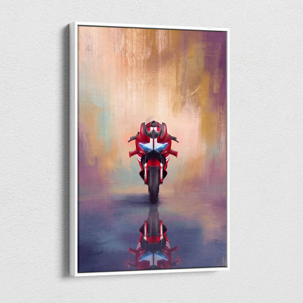 Ducati Panigale V4 Inspired Supersport Wall Art, Italian Superbike Canvas Print & Racing Poster