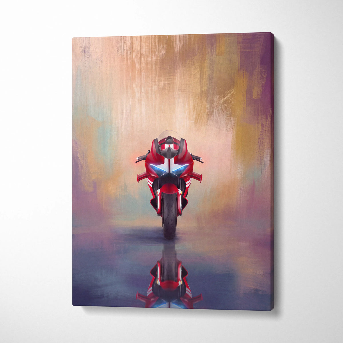 Ducati Panigale V4 Inspired Supersport Wall Art, Italian Superbike Canvas Print & Racing Poster