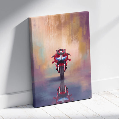 Ducati Panigale V4 Inspired Supersport Wall Art, Italian Superbike Canvas Print & Racing Poster