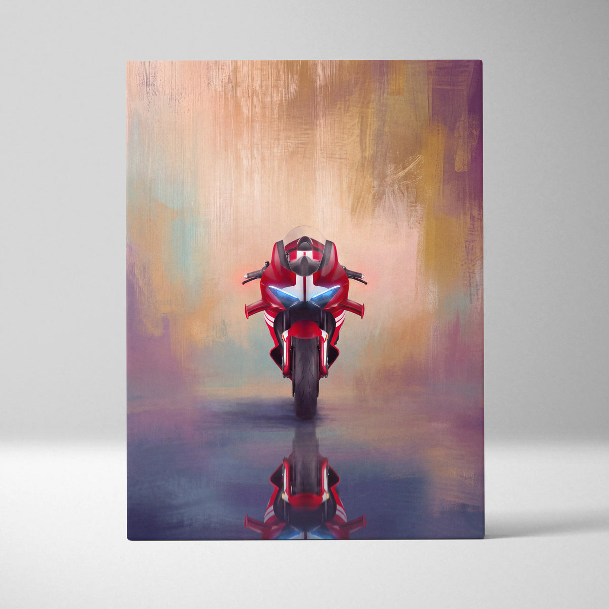 Ducati Panigale V4 Inspired Supersport Wall Art, Italian Superbike Canvas Print & Racing Poster