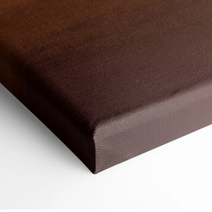 Brown canvas wall art with textured woven surface and raised edges featuring bmw r ninet cafe racer design