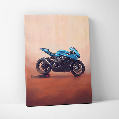 MV Agusta F3 Inspired Supersport Wall Art, Italian Superbike Canvas Art & Racing Garage Poster