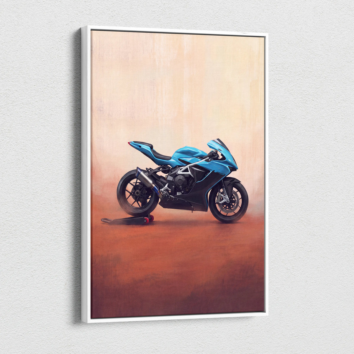 MV Agusta F3 Inspired Supersport Wall Art, Italian Superbike Canvas Art & Racing Garage Poster