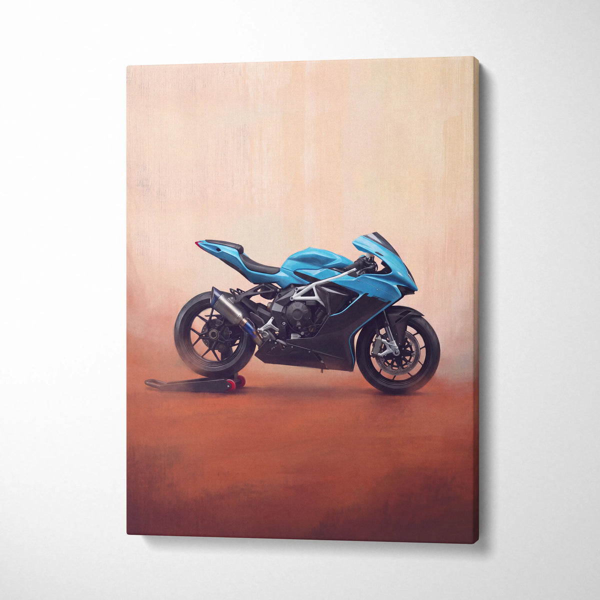 MV Agusta F3 Inspired Supersport Wall Art, Italian Superbike Canvas Art & Racing Garage Poster