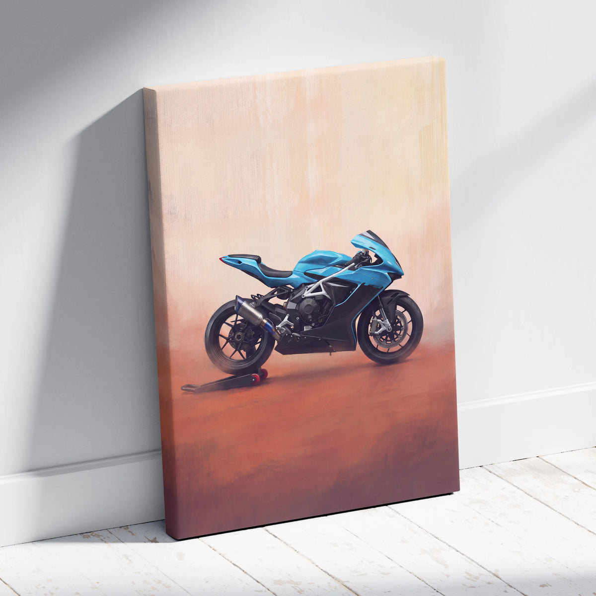 MV Agusta F3 Inspired Supersport Wall Art, Italian Superbike Canvas Art & Racing Garage Poster