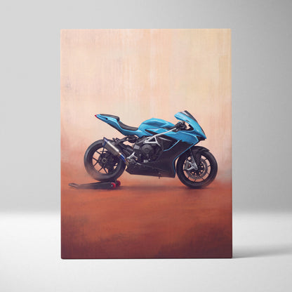 MV Agusta F3 Inspired Supersport Wall Art, Italian Superbike Canvas Art & Racing Garage Poster