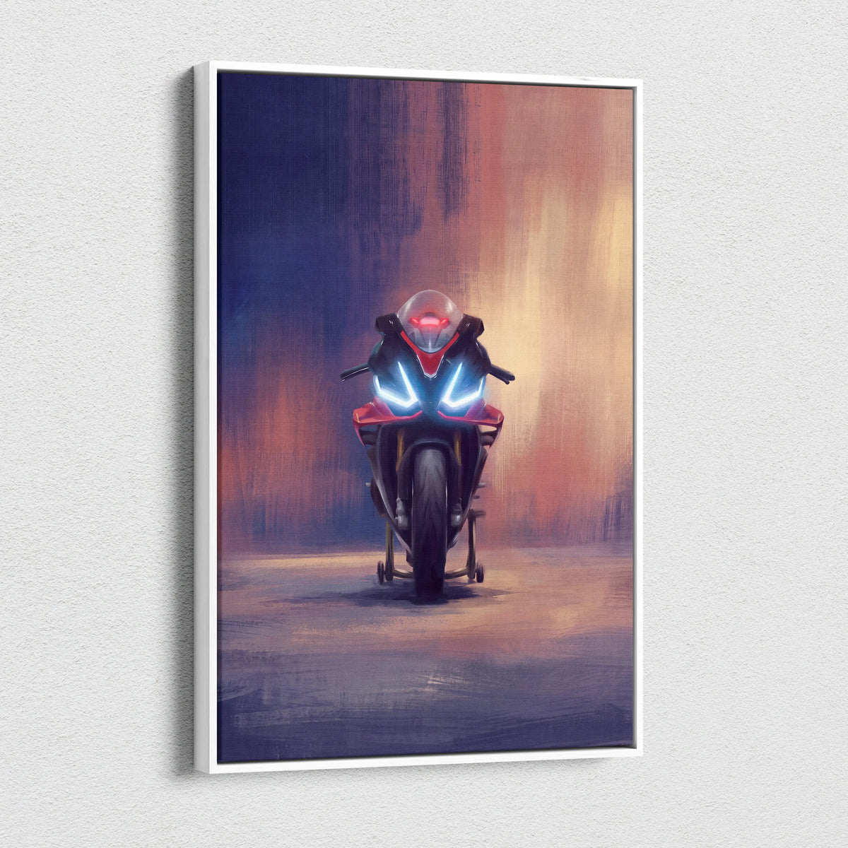 Aprilia RSV4 Inspired Supersport Wall Art, Racing Canvas Print & Motorcycle Wall Decor