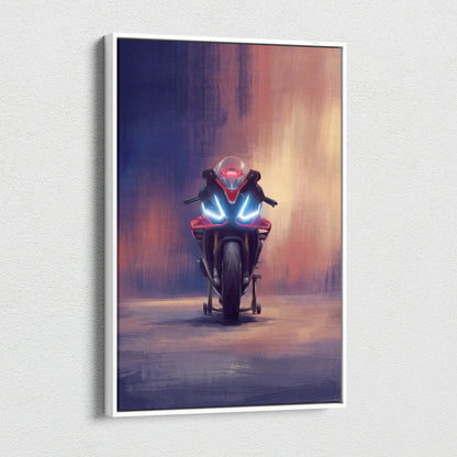 Aprilia RSV4 Inspired Supersport Wall Art, Racing Canvas Print & Motorcycle Wall Decor