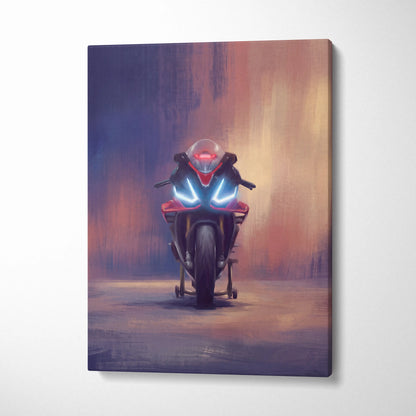 Aprilia RSV4 Inspired Supersport Wall Art, Racing Canvas Print & Motorcycle Wall Decor