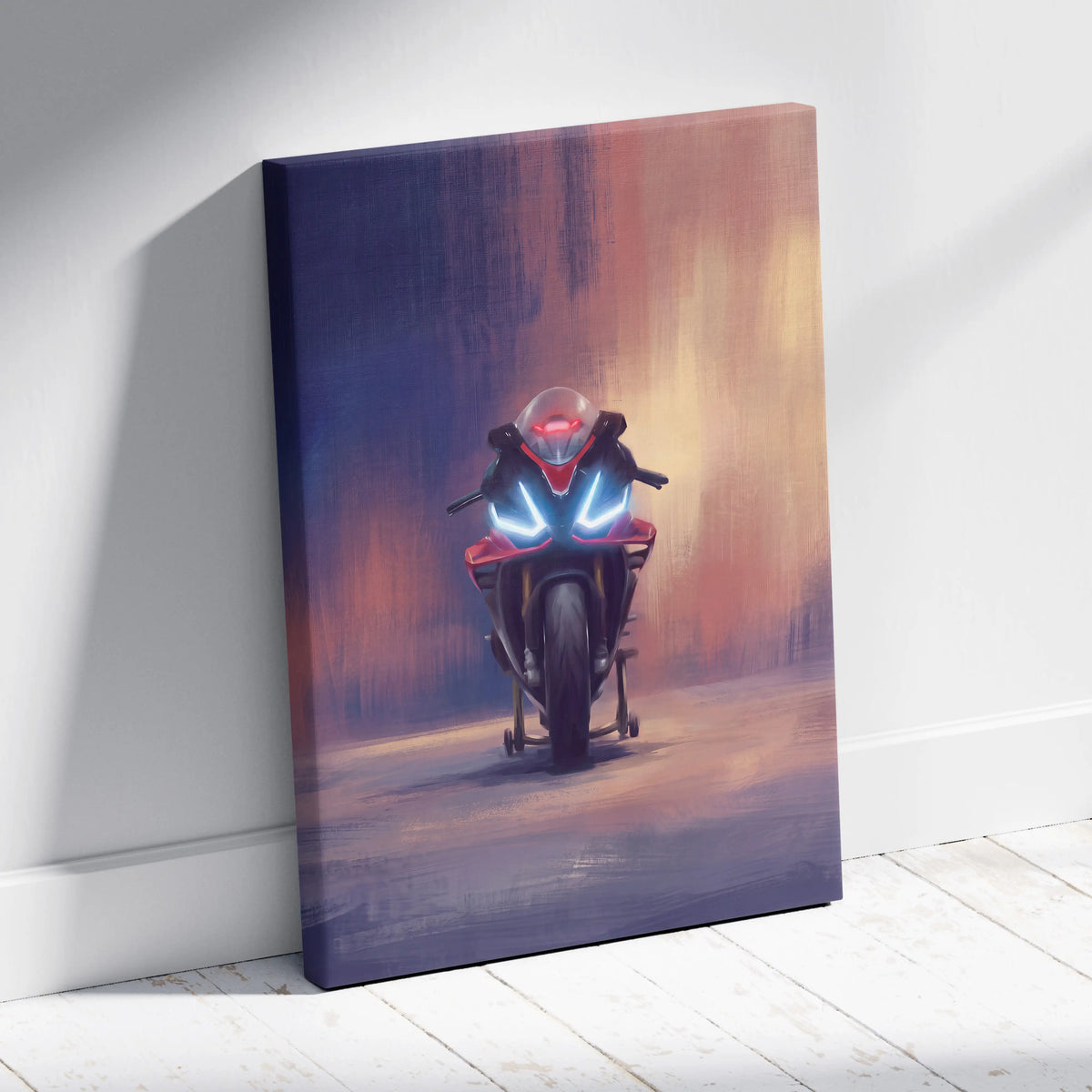 Aprilia RSV4 Inspired Supersport Wall Art, Racing Canvas Print & Motorcycle Wall Decor