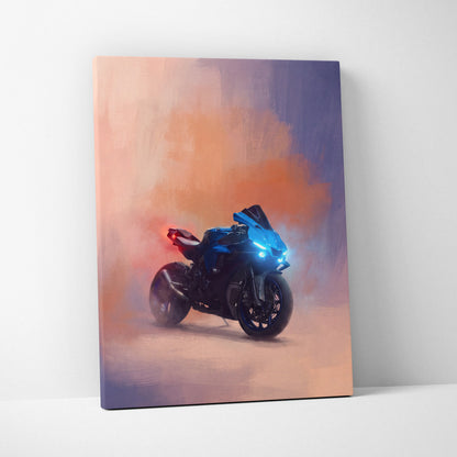 Yamaha YZF-R1 Inspired Sport Bike Wall Art, Canvas Art, Track Racing Poster & Home Decor